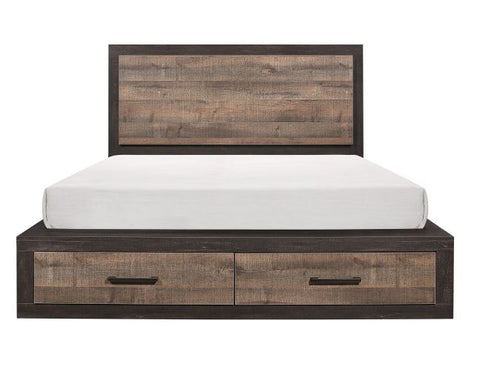 1762-1 Queen/King Platform Bed with Footboard Storage - Mike the Mattress Guy