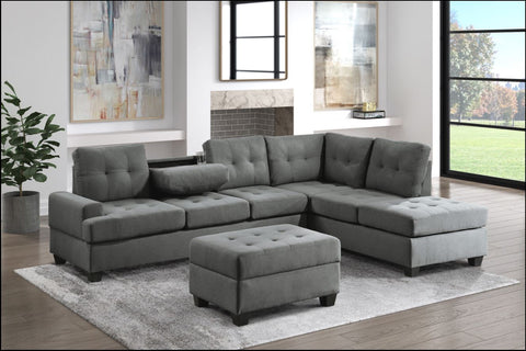 9367DG Reversible Sectional in 4 Colours, matching Ottoman available