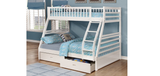 B-117E Single Over Double Bunk Bed with Drawers - 4 colours