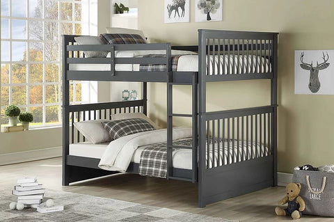 B-123-G Double over Double Grey Bunk Bed