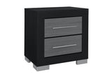 Emma (Black-Grey and Natural White) Bedroom Set
