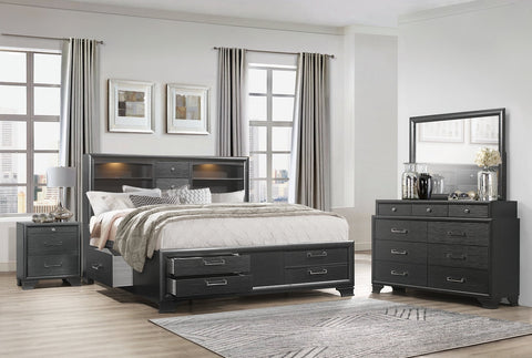 Jordyn Bedroom Set (Grey and White)