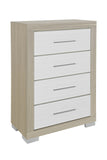 Emma (Black-Grey and Natural White) Bedroom Set