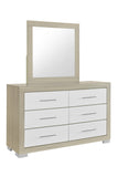 Emma (Black-Grey and Natural White) Bedroom Set