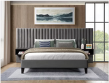 IF-5560 Velvet Fabric Platform Bed