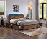 IF-5930 Platform Bed with 4 Storage Drawers