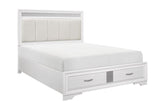 1505 W-1 Queen/King Platform Bed with Footboard Storage