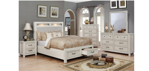 1700W - Antique White Oak Bedroom Suite - Darcy Collection