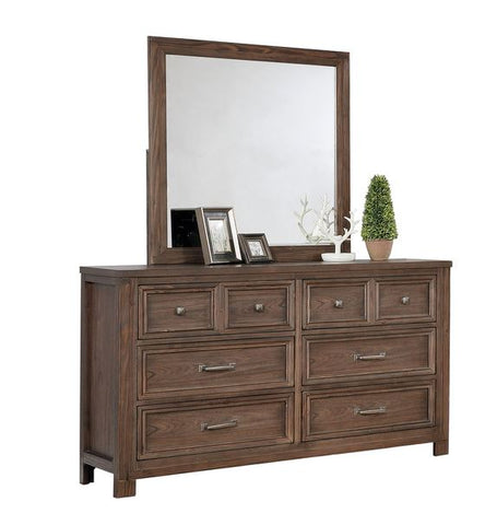 1700 - Dark Oak Dresser & Mirror