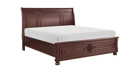 1718NC-1 Queen / King Platform Bed with Footboard Storage