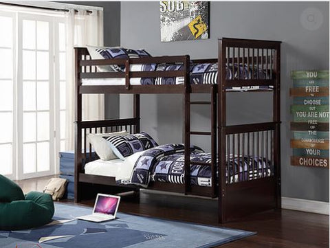 B-121: Single Over Single Bunk Bed(Available In 2 Colours) - Mike the Mattress Guy