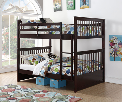 B-123-E Double over Double Espresso Bunk Bed