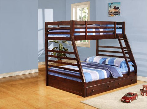 B-485 Single over Double Bunk Bed with Drawers - Mike the Mattress Guy