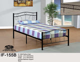 IF-155 Black or White Metal Platform Bed - Mike the Mattress Guy