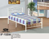 IF-155 Black or White Metal Platform Bed - Mike the Mattress Guy