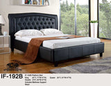 IF-192 Tufted Faux Leather Black or White Platform Bed - Mike the Mattress Guy