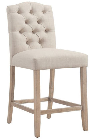 Lucian 26" Counter Stool in Beige or Grey - Mike the Mattress Guy