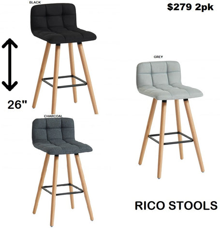 Rico 26" Counter Stool Available In 3 Colours! 2 PK