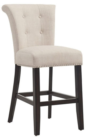 Selma 26" Counter Stool In Beige or Grey - Mike the Mattress Guy