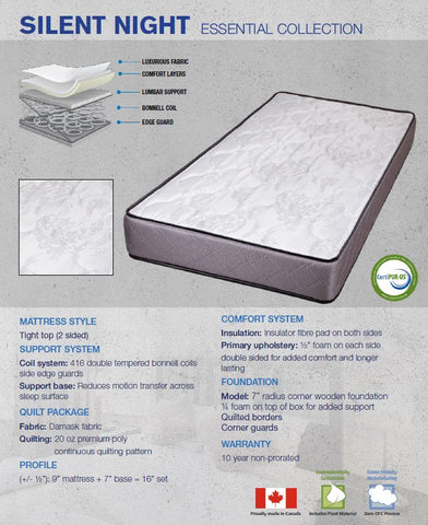 SILENT NIGHT FLIPPABLE TIGHT TOP MATTRESS