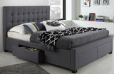 T-2152 Grey Bed With Storage Drawers - Mike the Mattress Guy